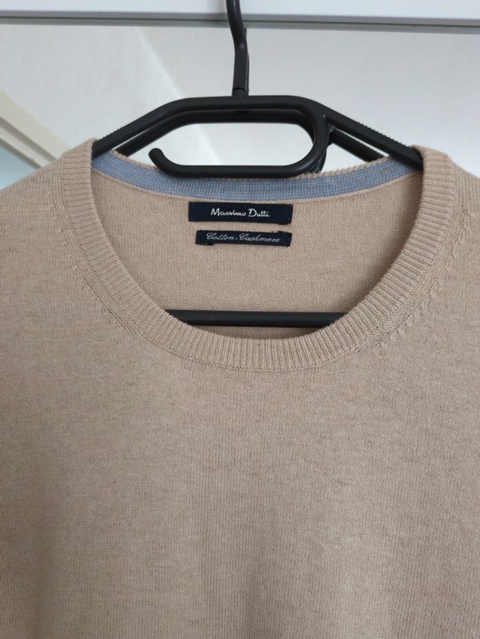 Pull coton et cachemire beige Massimo Dutti 48 - photo numéro 7