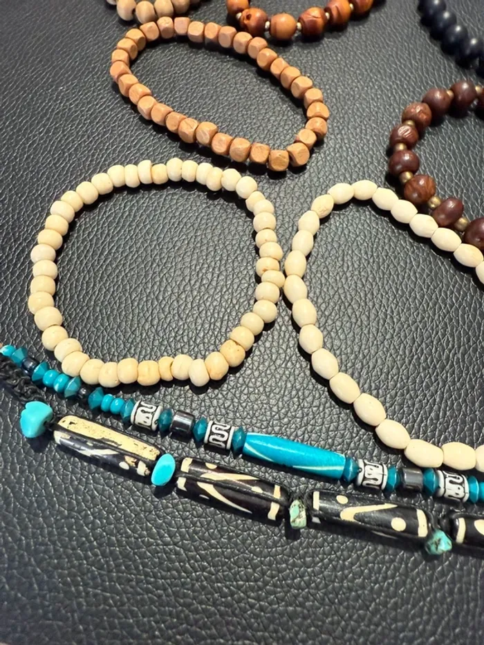 Bracelets en bois / Bracelets perles - photo numéro 6