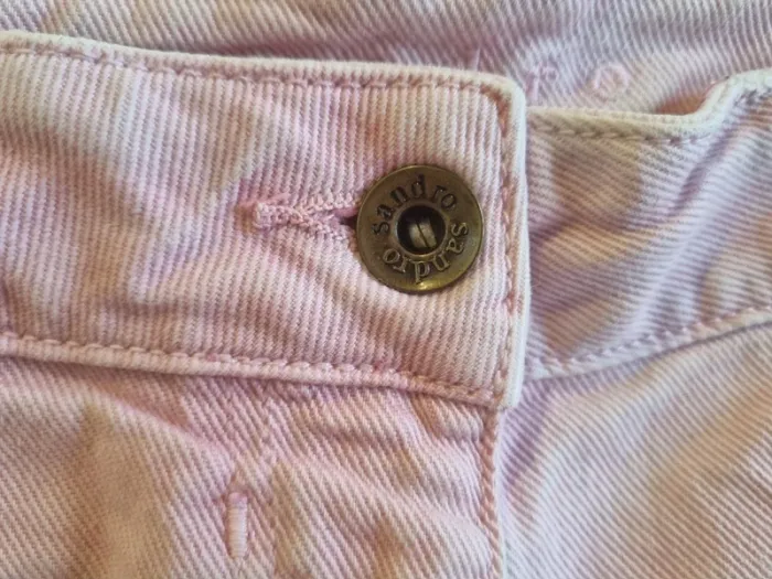 Original Short Sandro tie dye rose pastel blanc avec laçage sur les cotés impeccable! T S/ 36 - photo numéro 3