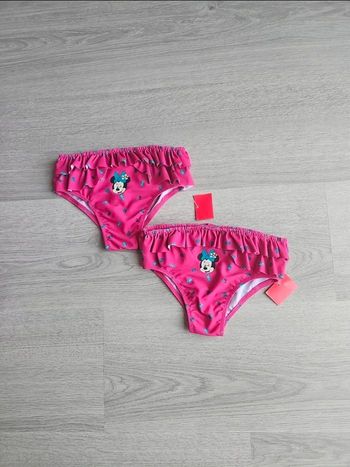 Lot de 2 bas de maillot de bain neuf fille 36 mois minnie disney 
