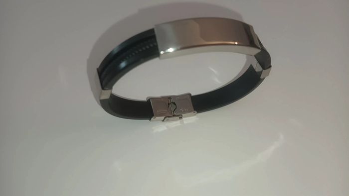 Bracelet homme silicone et acier