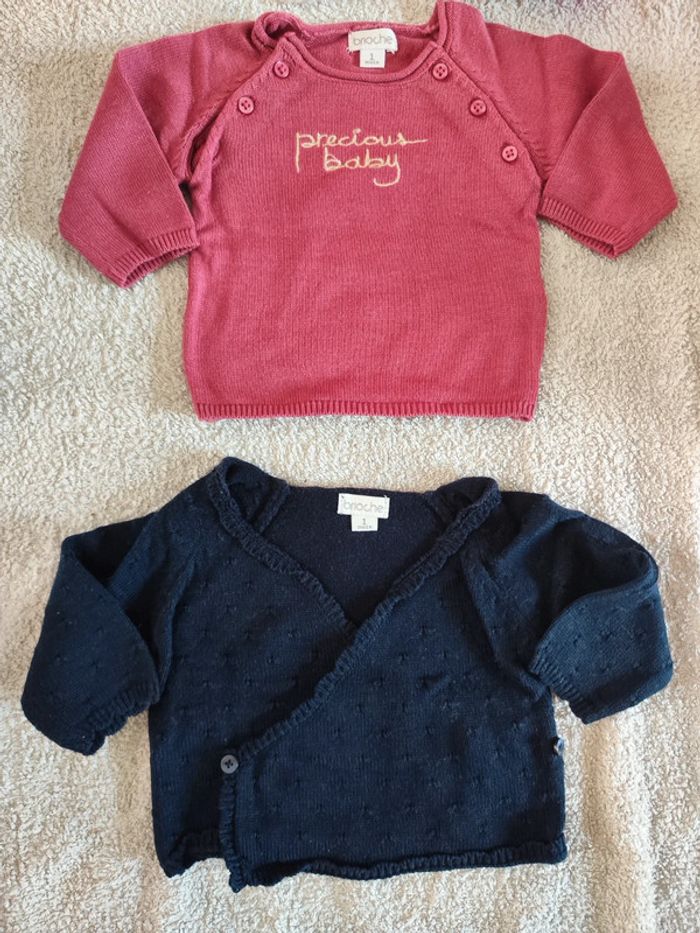 Lot de 2 pulls 1 mois - photo numéro 2