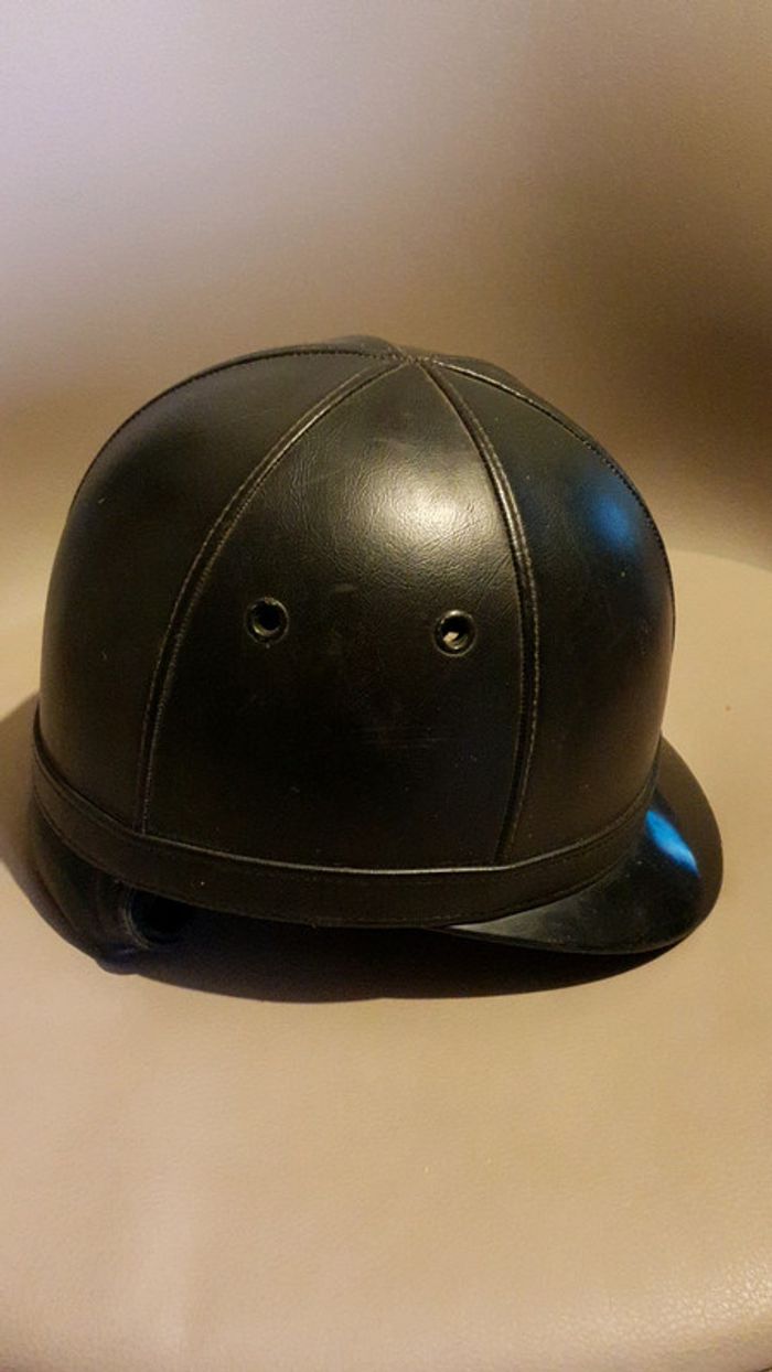 Bombe d'équitation Choplin en cuir - photo numéro 3