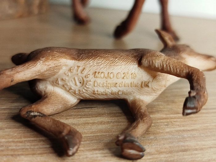 Figurine Renne et son bébé Animal de la forêt Mojo - photo numéro 5