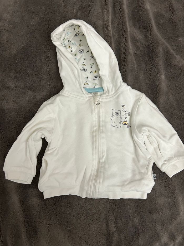 Veste zip à capuche 9 mois