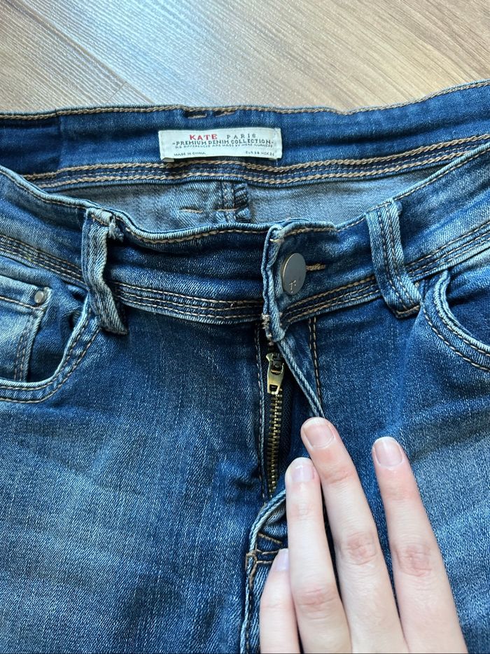 Short en jean bleu foncé Kate Paris Taille M - photo numéro 4