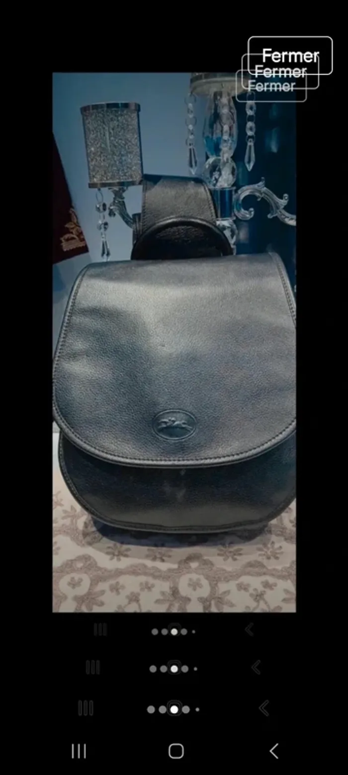 Sac à dos longchamp vintage en cuir - photo numéro 2