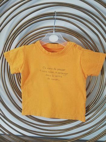 Tshirt manches courtes orange Tout compte fait 2 ans