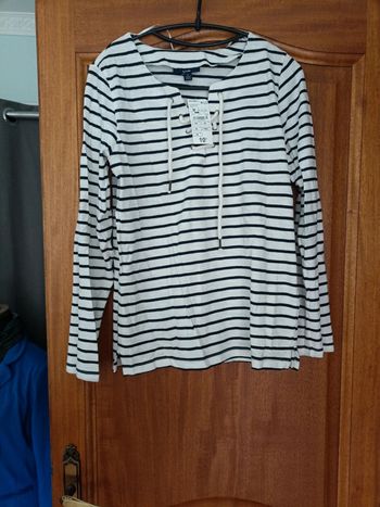 Tee-shirt marinière manche longue femme