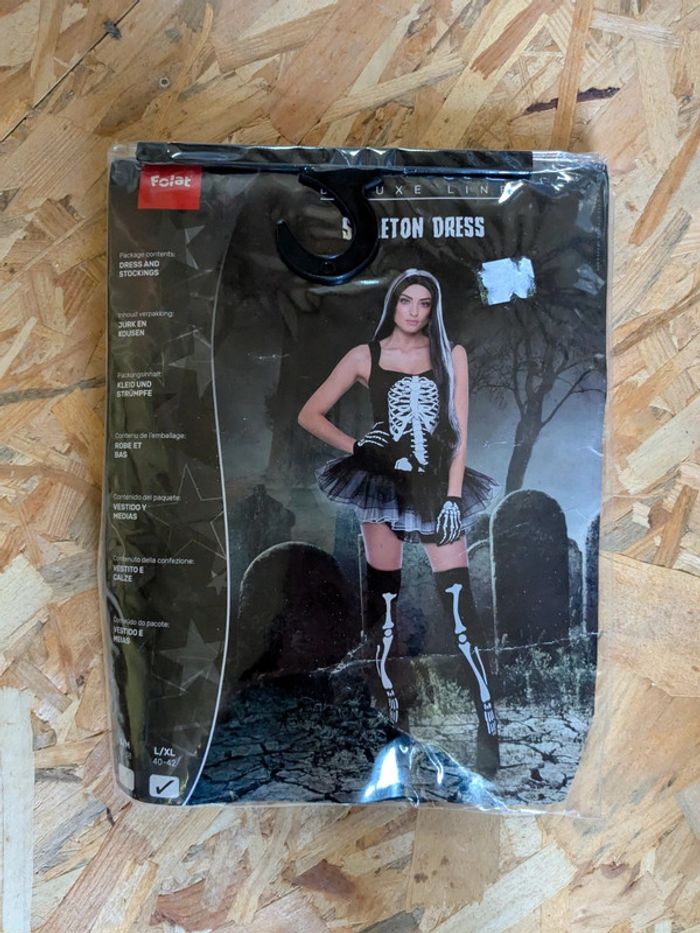 Déguisement femme halloween squelette L/XL
