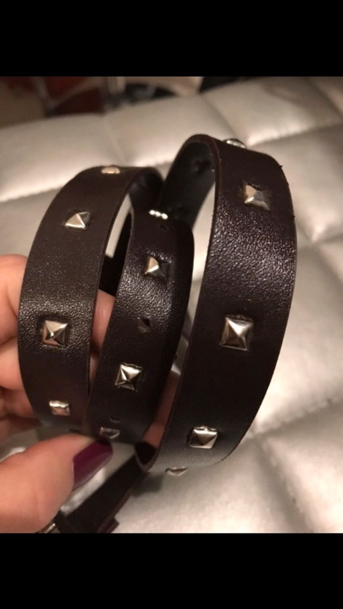 Ceinture fine marron neuve - photo numéro 2