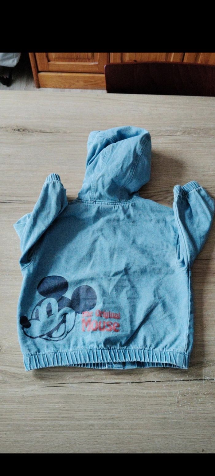 Veste en jeans Mickey 24 mois - photo numéro 2