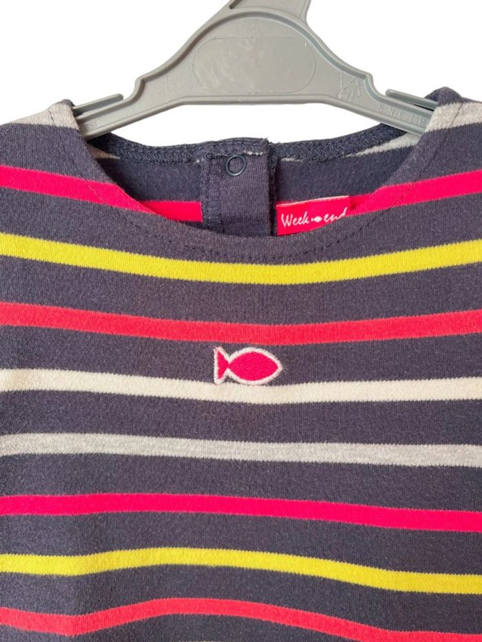 Tunique rayée à manches longues - Week-end à la mer 12 mois - photo numéro 2