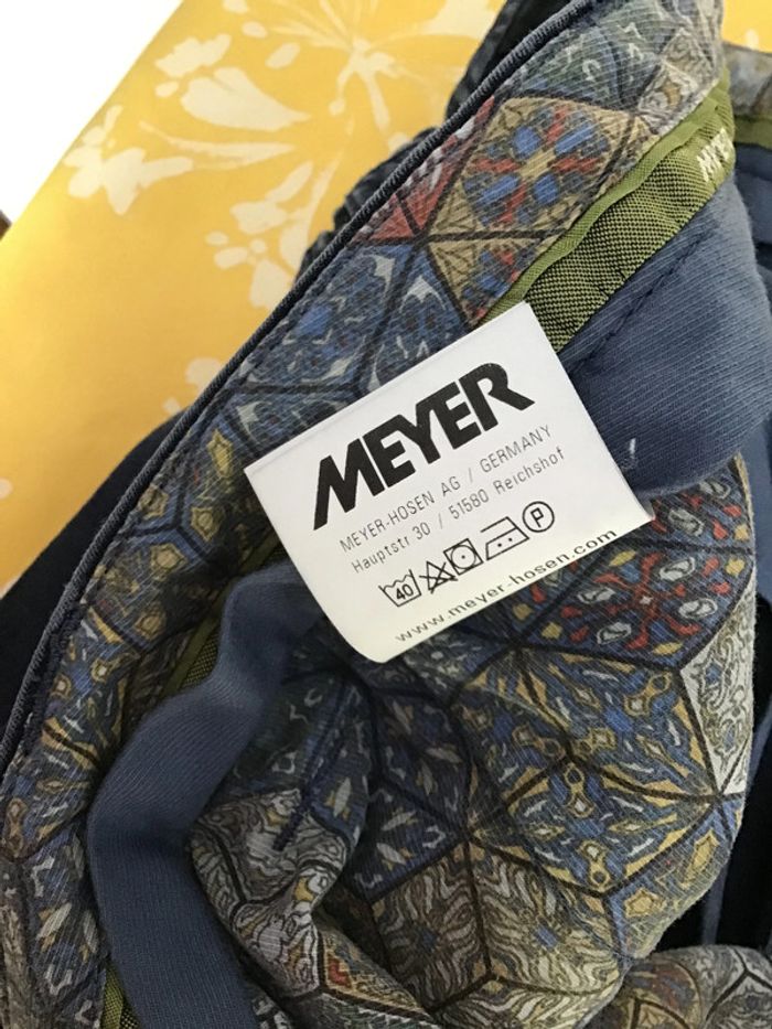 pantalon homme coton MEYER marine taille 52c / 92.Verifiez vos mesures pas de retour - photo numéro 2