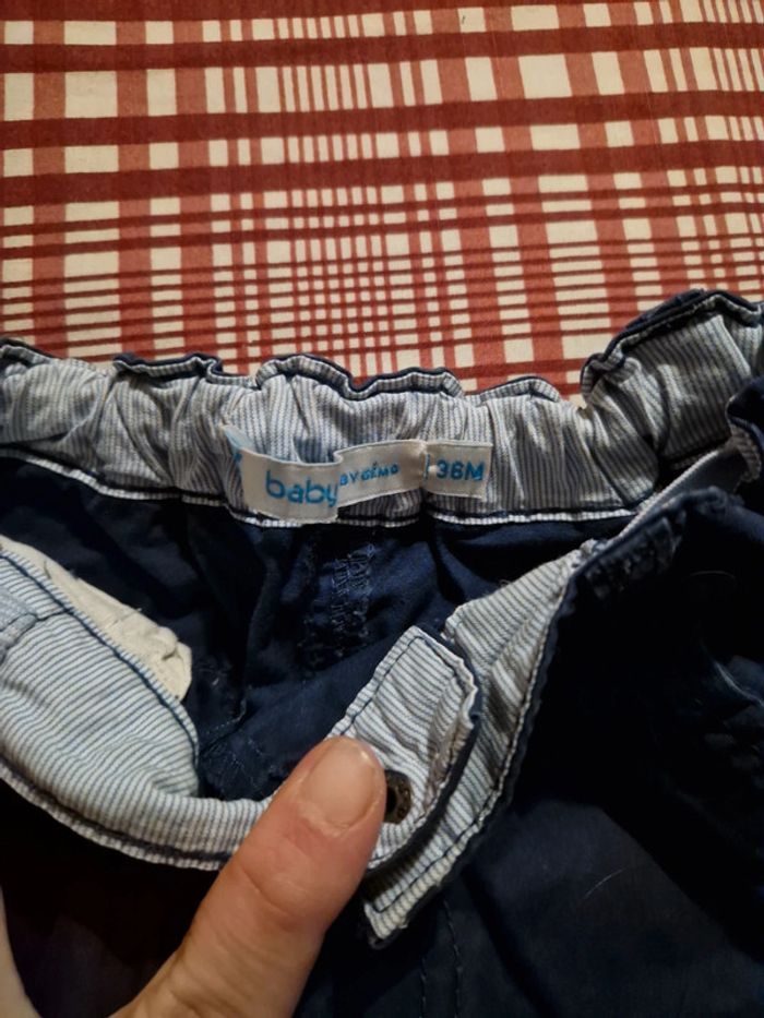 Pantalon en coton bleu garçons - photo numéro 4