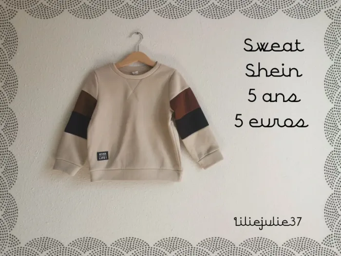 Sweat Shein 5 ans