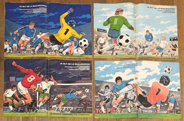 Lot de 4 Allo Castors Juniors Spécial mondial 1978 football vintage - photo numéro 2