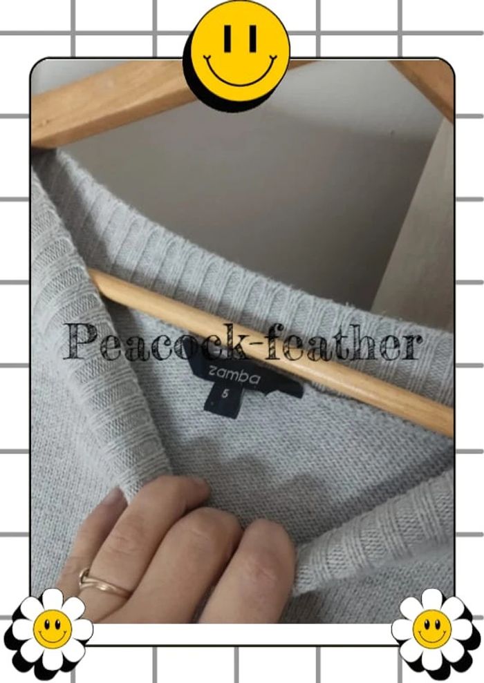 Pull gris 3/4 samba T5 - photo numéro 4