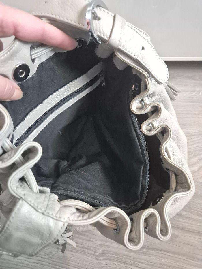 Sac à a main gris clair cuir Kesslord - photo numéro 7
