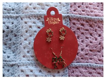 Lot boucles d'oreilles Noël Neuf