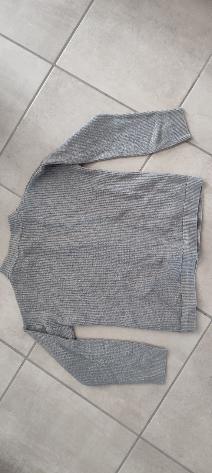 Gilet gris épais 7/8 ans - photo numéro 2