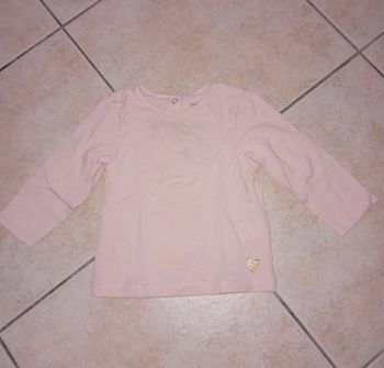 Manche longue 12 mois rose