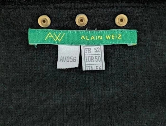 Veste zippée noire - 30% laine - Alain Weiz - taille 52 - photo numéro 4