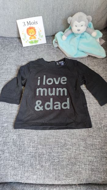 T-shirt manches longues 3 mois