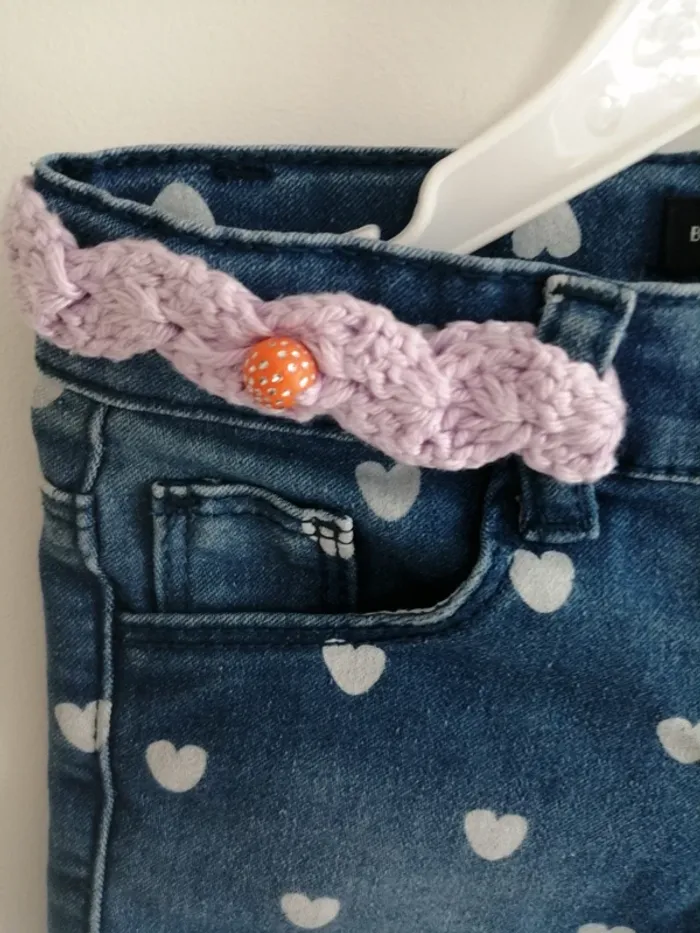 Short jean imprimé cœur ceinture crochet Lila primark - photo numéro 3