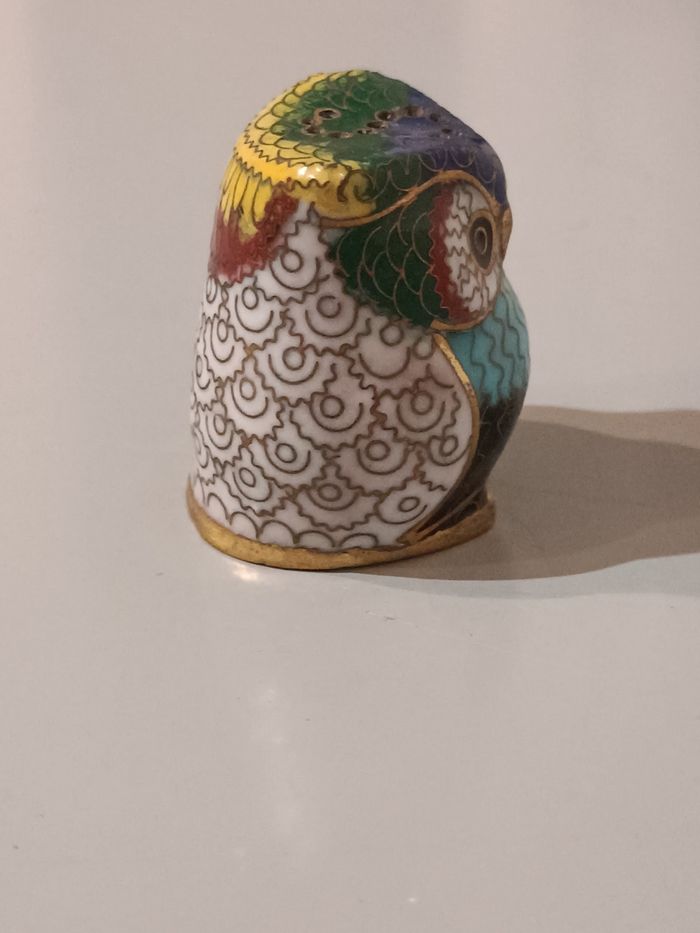 Salière chouette cloisonnée - photo numéro 5