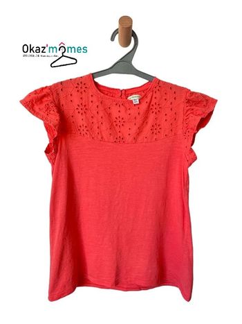 T-shirt corail à broderie anglaise - Vertbaudet 12 ans (152cm)