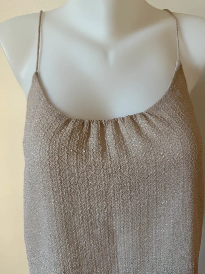 Débardeur beige en très bon état taille 36 H&M - photo numéro 3