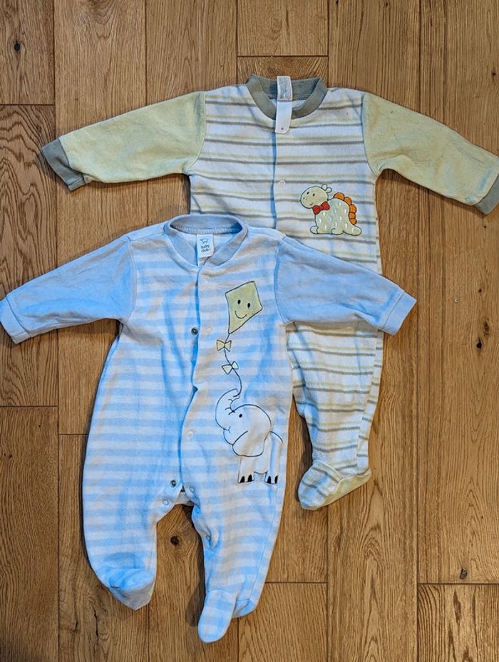 Lot de 2 pyjamas velours Baby Club C&A - 6 mois