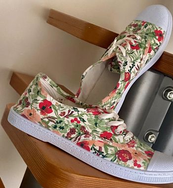 Baskets tissu fleurie