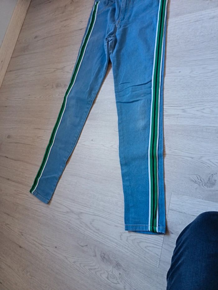 Pantalon 36 S Jennyfer femme ado ligne bande côté - photo numéro 3