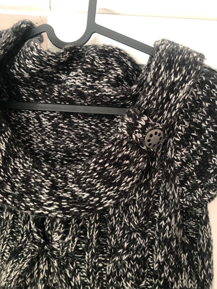 Pull sans manches femme noir et blanc - photo numéro 2