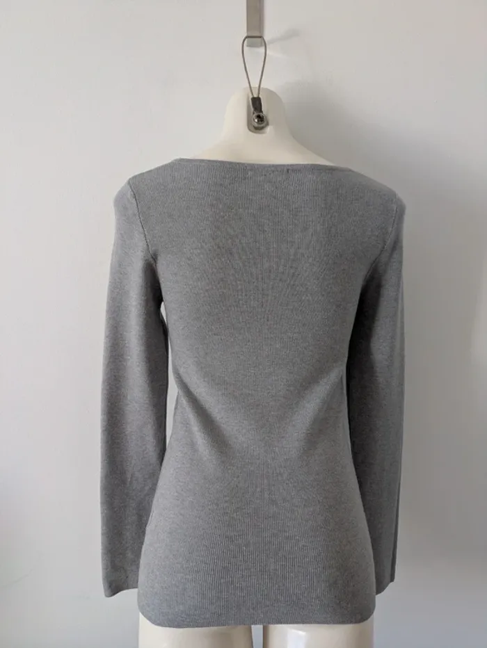 Pull avec fente et boutons dorés - Rosy Days - taille 38 - photo numéro 3