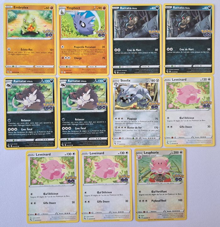 🃏 Lot de 33 cartes Pokémon JCC françaises 2022 Epée et Bouclier Pokémon Go - photo numéro 4