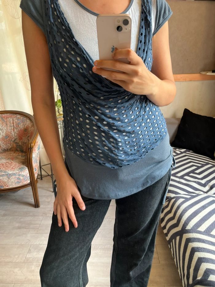 Top vintage halter neck siren office core bohème champêtre y2k 2000yer - photo numéro 2