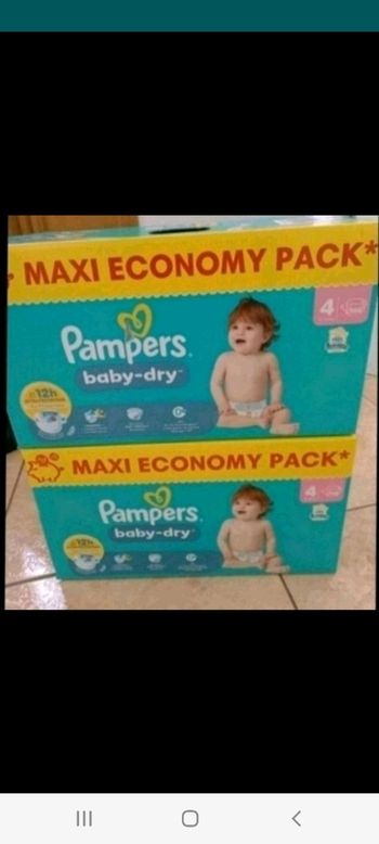 216 couches pampers baby dry taille 4
