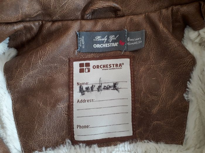 Blouson marron zippé 6 ans Orchestra - photo numéro 5