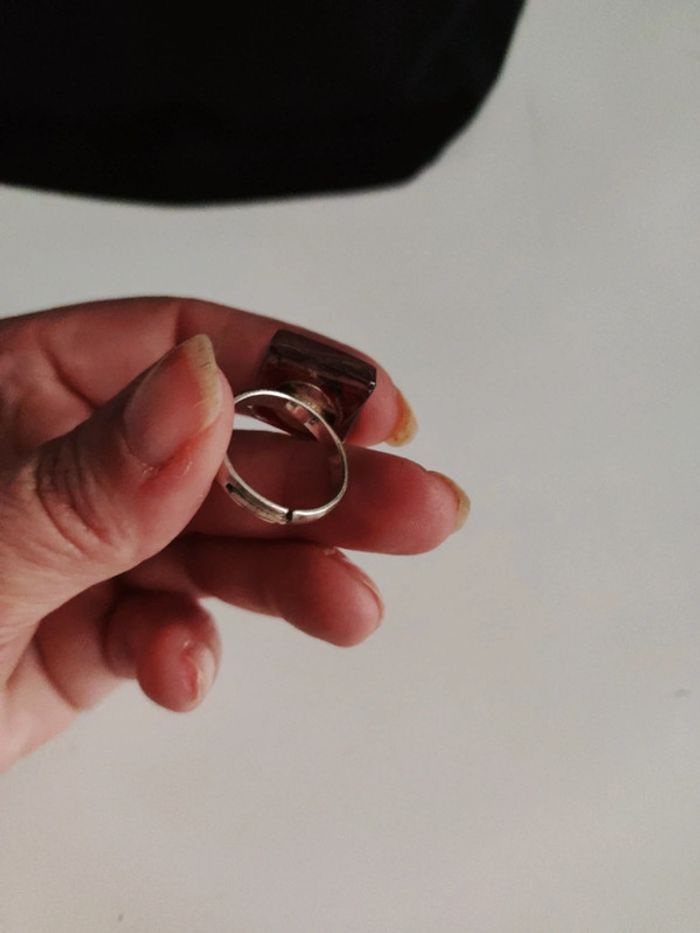 Bague en verre ajustable - photo numéro 7