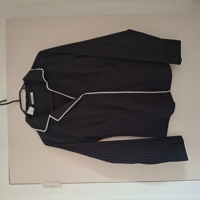 Chemise noir à rayures blanches pour femme - à manches longues - Taille S - Mara Camicie - photo numéro 2