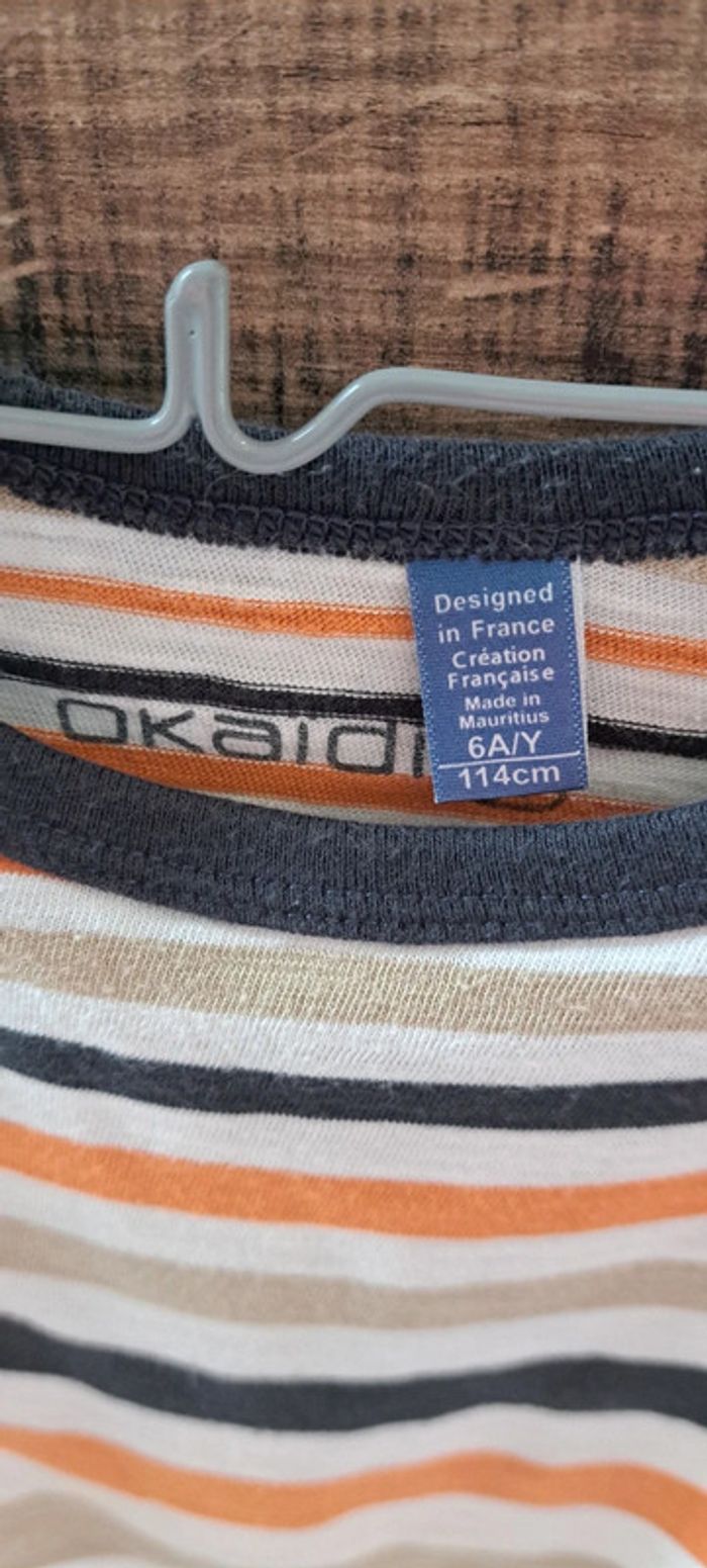 Tee-shirt rayé Okaïdi 6 ans - photo numéro 3