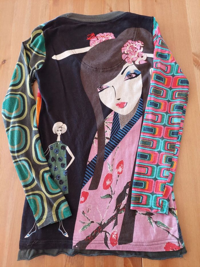 Top t-shirt manches longues taille XS Desigual - photo numéro 2