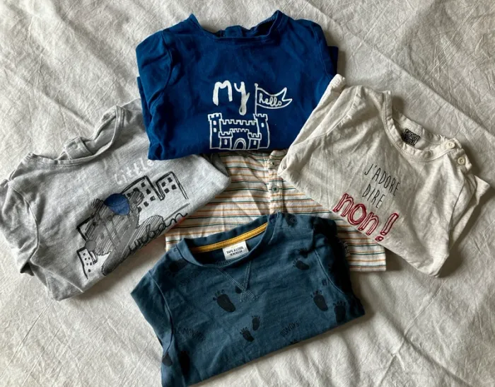 Lot de 5 t-shirt manches longues