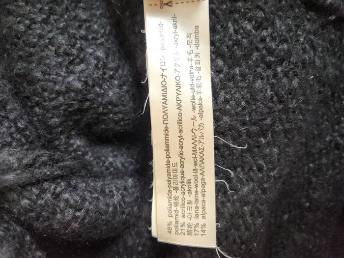 Top Massimo Dutti noir maille Alpaga - Taille S - photo numéro 6