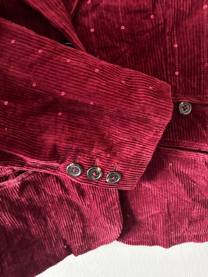Veste en velours côtelé American Eagle bordeaux – Taille L – Très bon état - photo numéro 7