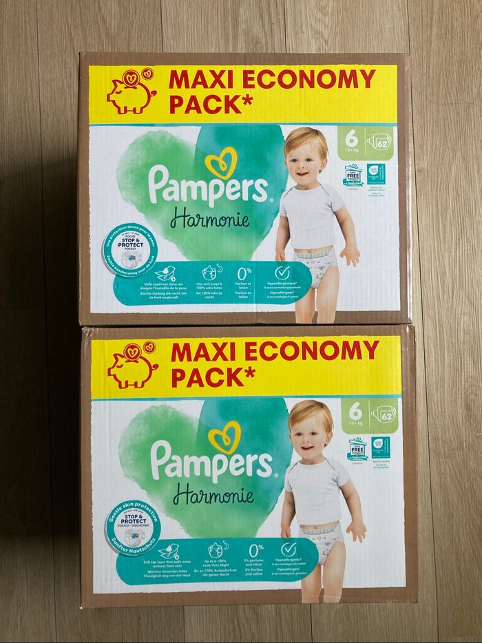 124 couches Pampers harmonie taille 6