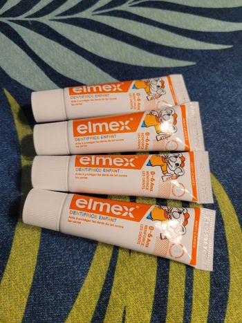 Lot de 4 tubes elmex enfant petit format dentifrice